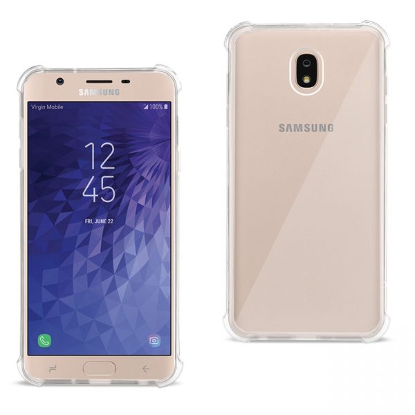 Reiko Samsung J7(2018) Clear Bumper Case With Air Cushion Protection In Clear