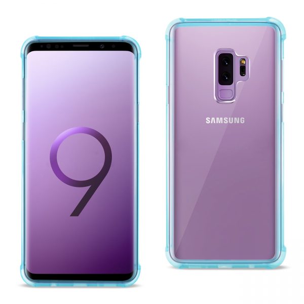Reiko Samsung Galaxy S9 Plus Clear Bumper Case With Air Cushion Protection In Clear Navy