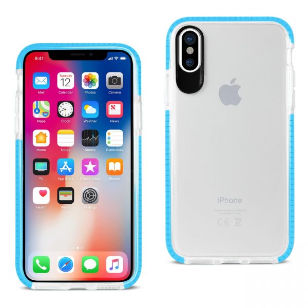 REIKO iPhone X/iPhone XS SOFT TRANSPARENT TPU CASE IN CLEAR BLUE
