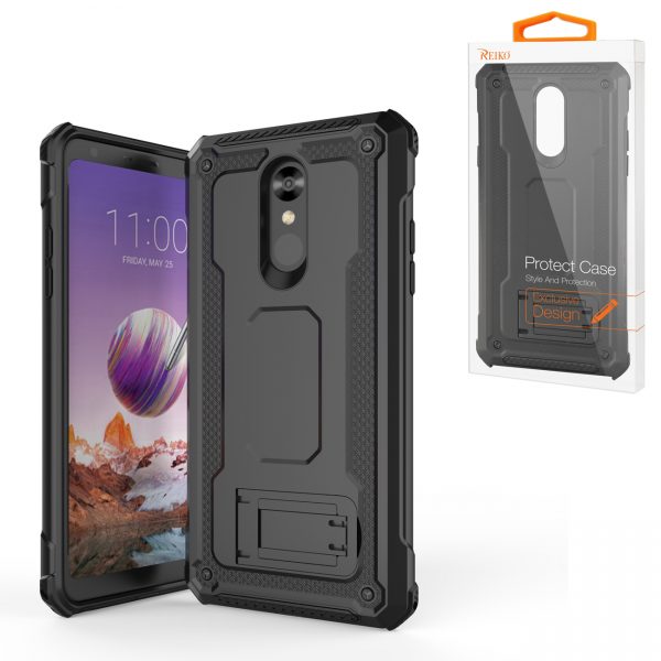 LG STYLO 4 Case With Kickstand In Black