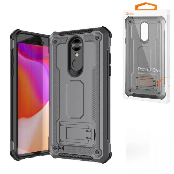 LG STYLO 4 Case With Kickstand In Gray