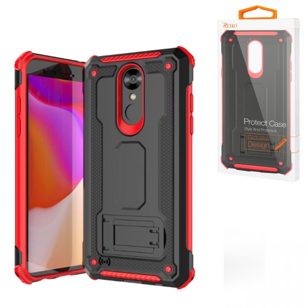 LG STYLO 4 Case With Kickstand In Red