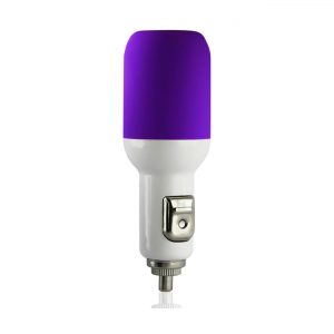 REIKO IPHONE 4G 1 AMP USB CAR CHARGER WITH CABLE IN PURPLE