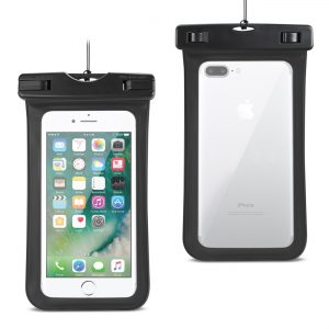 REIKO WATERPROOF CASE FOR IPHONE 6 PLUS/ 6S PLUS/ 7 PLUS OR 5.5 INCH DEVICES WITH WRIST STRAP IN BLACK
